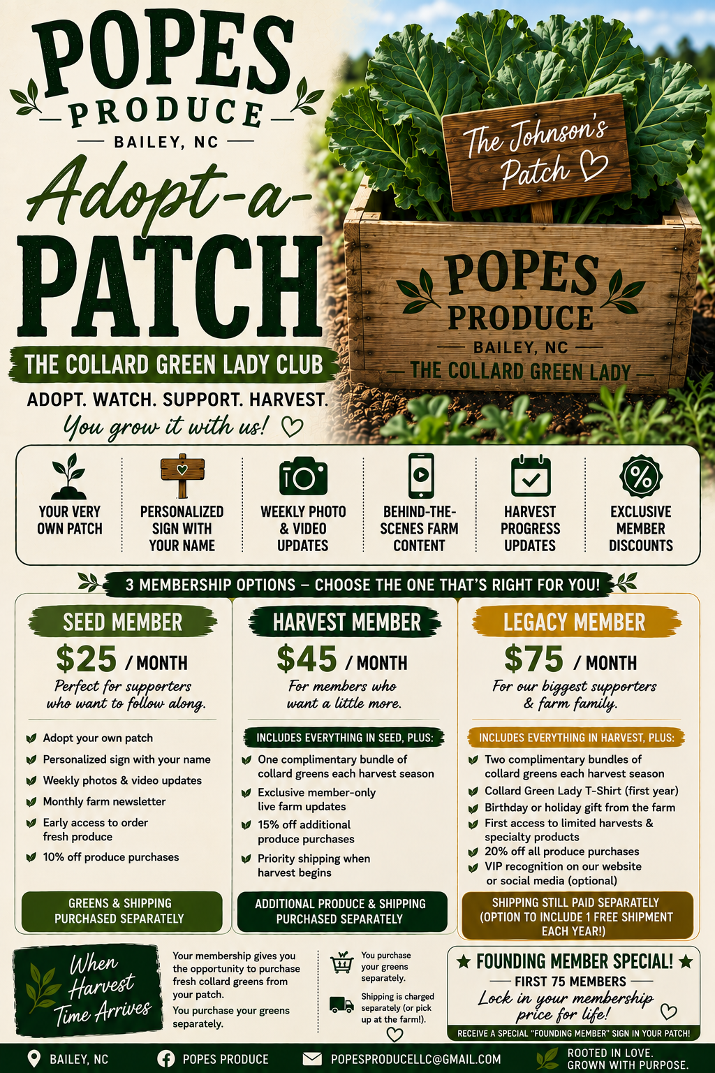 🌱 Adopt a Patch – VIP Farm Experience | $75
